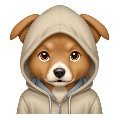 Dog weeding a hoodie sticker