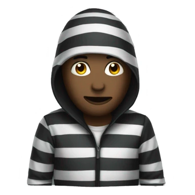 Robber with striped clothes sticker