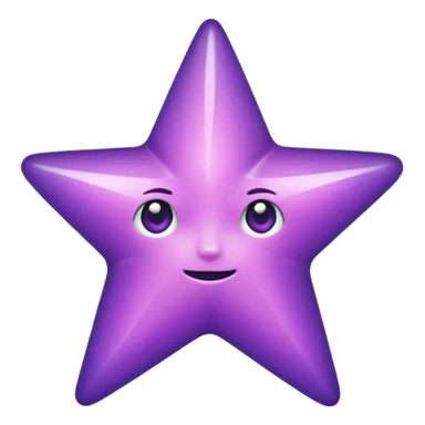 Purple shiny star sticker