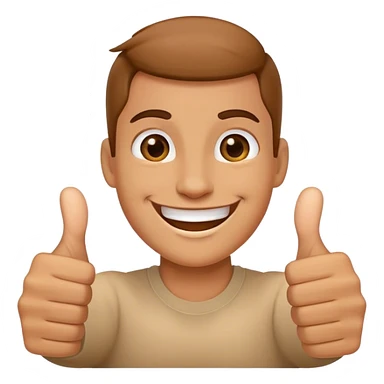 THUMBS UP WITH SMILING FACE sticker