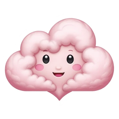 pink heart cloud sticker