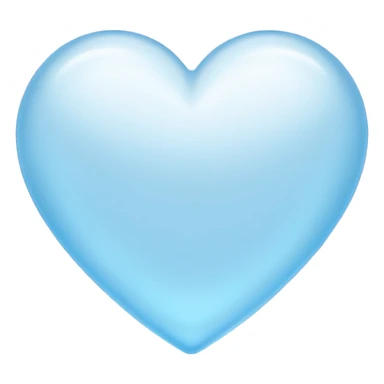 white heart with a soft blue glow sticker