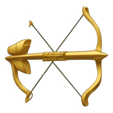 bow and arrow gold sticker
