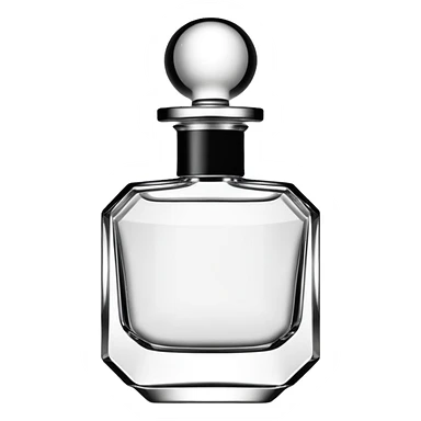 black and white classy perfume bottle  sticker