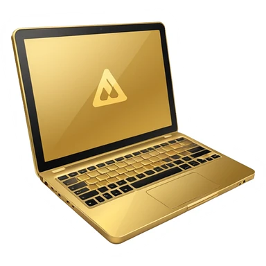 gold laptop with ableton sticker