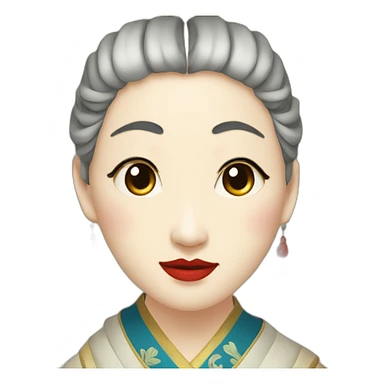 The face of the emperor's concubine in medieval China sticker