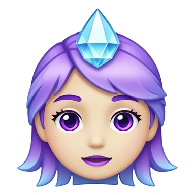 glitter frost cian and purple sticker