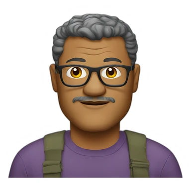 laurence-fishburne cartoon wearing shirt sticker