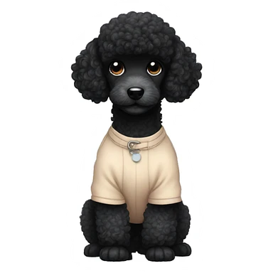 black poodle baby cute sticker