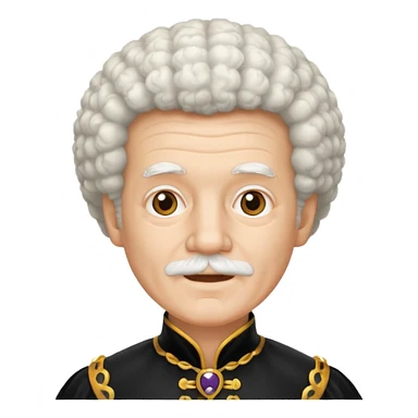 afro halloween white grandpa sticker