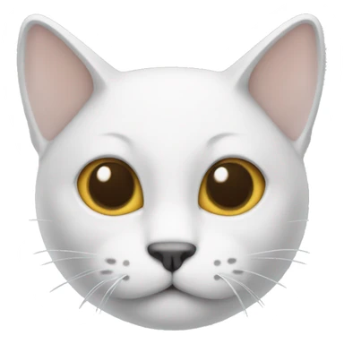 gato blanco con manchas sticker