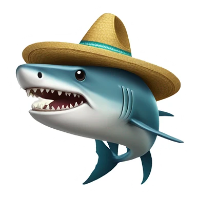 Tiburón con sombrero  sticker