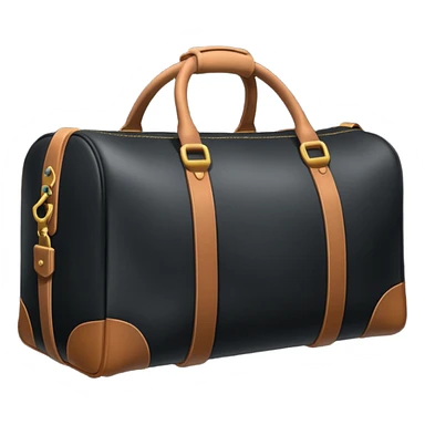 sac de sport noir sans motif sticker