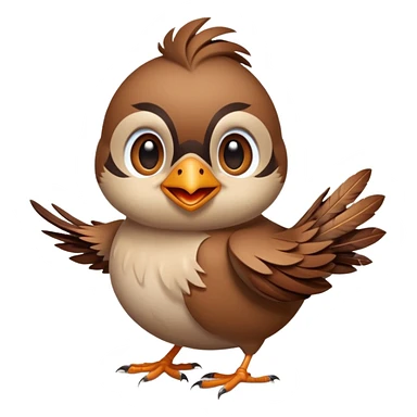 Happy sparrow sticker
