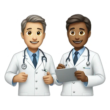 two doctors talking sticker