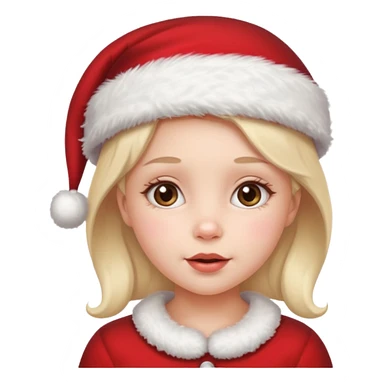 christmas girl look like baby face sticker