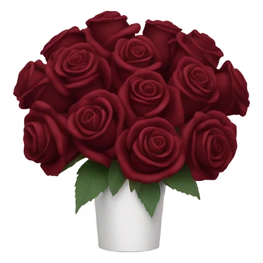 bouquet of burgundy roses  sticker