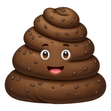 Poop shows a like sticker