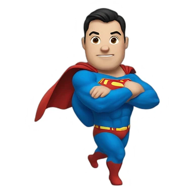 Superman-fat sticker