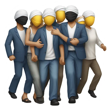 The blind leading the blind sticker