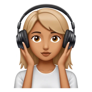 girl listening to music sticker