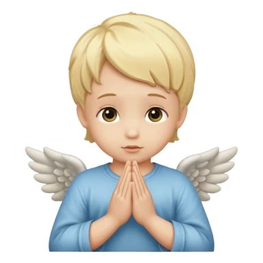 single cherubs praying sticker
