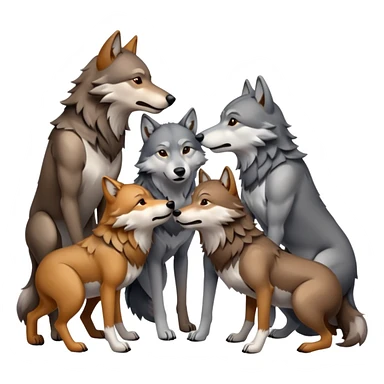 Wolfs bowing down sticker