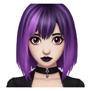 Elissabat-lightpinkskin-with-bangs-long-hair-dark-plumpurple-and-black-vampire-goth-makeup-pinkeyes-romanticgothcloses- sticker