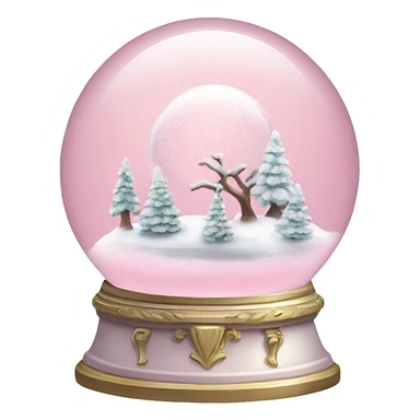 Pastel pink snow globe sticker