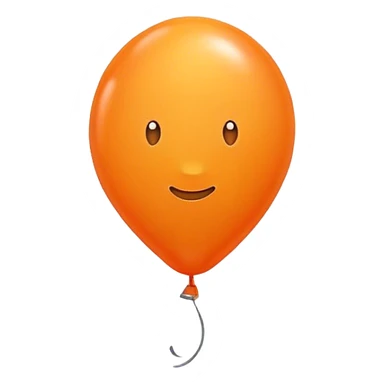 Orange balloon emoji sticker