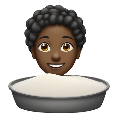 Happy black girl with a pile of salt sticker