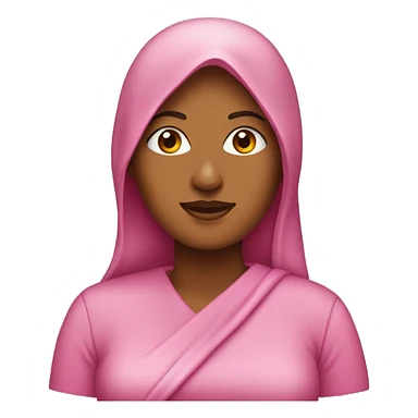 Woman wearing pink baklava sticker