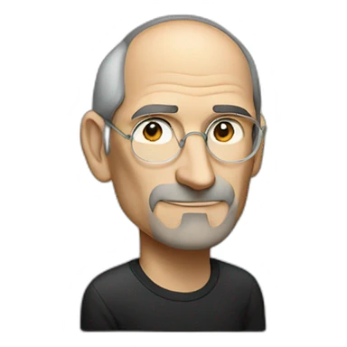 Steve Jobs thinking sticker