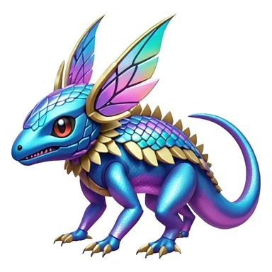  exotic tropical cyber-Protogen-Fakémon-Pokémon-Vernid-creature sticker