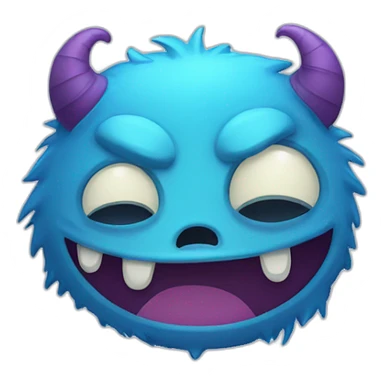sleepy monster sticker