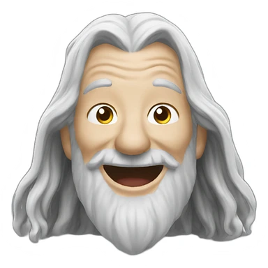 Gandalf laughing sticker