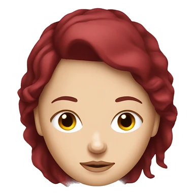 Slavic white girl with burgundy hair sleeping  sticker