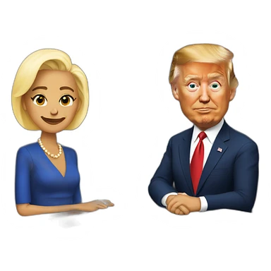 trump and biden on a date sticker
