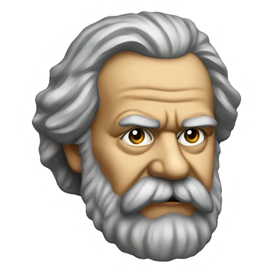 Karl Marx portrait sticker