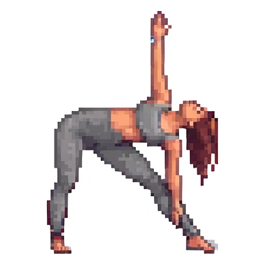 yoga woman in a different pose, simple sticker