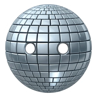 silver disco ball sticker