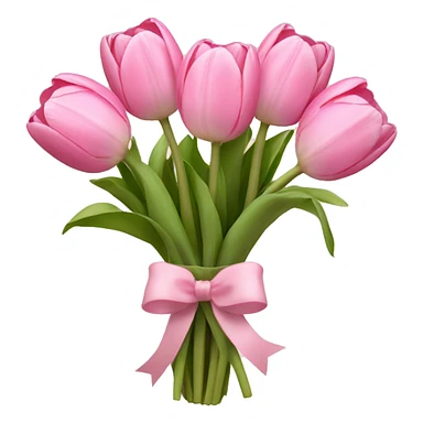 Cute Bouquet of Light pink tulips sticker