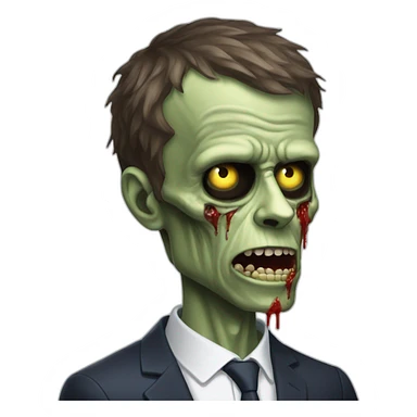 Macron zombie sticker