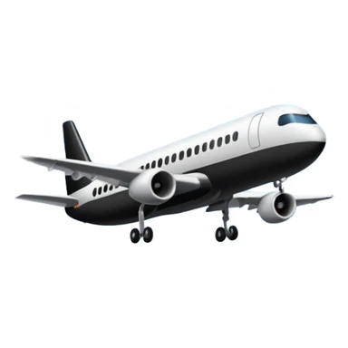 airplane departure black sticker