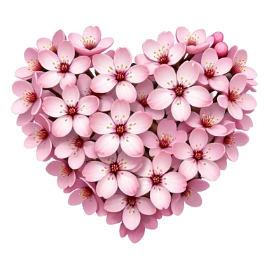 Cherry Blossom Heart sticker