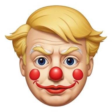 Trump with clown nose  sticker