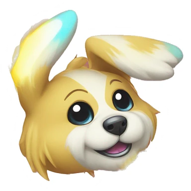 Colorful Gardient Shiny Electric Dog Pokémon sticker