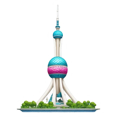 oriental pearl tower sticker