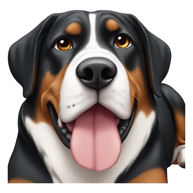 Swiss mountain dog laying down sticker