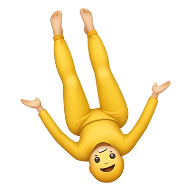 Emoji with its legs up playing  sticker